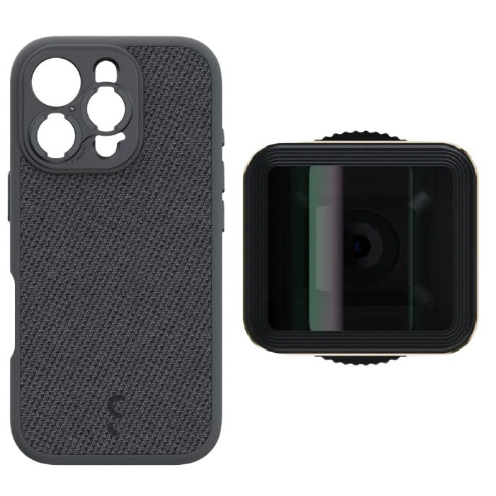 ShiftCam iPhone 16 Pro Étui Gris Foncé Fabric + LensUltra 1,33x Anamorphic