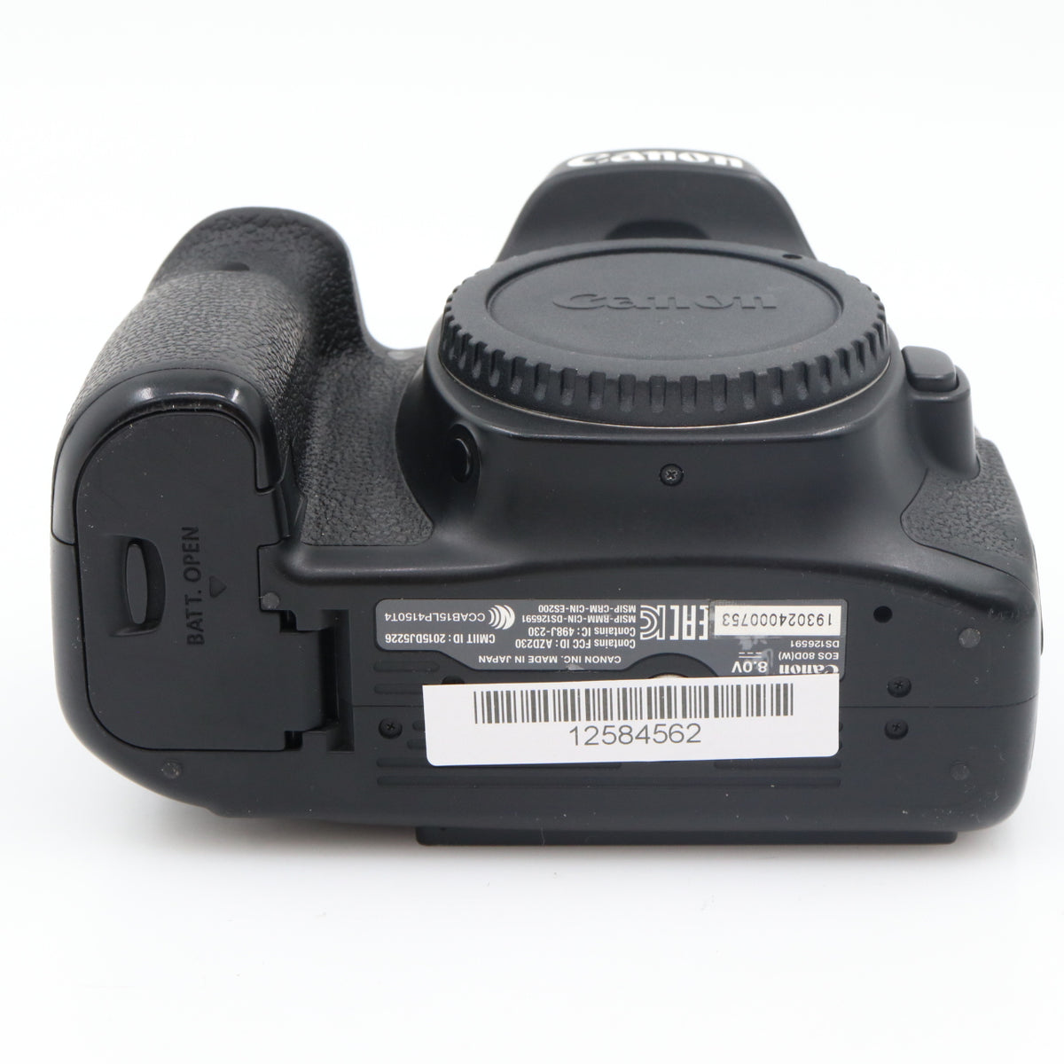 Canon EOS 80D body used