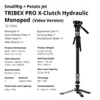 SmallRig 6286 Potato Jet TRIBEX PRO Monopode - Video Version