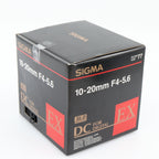 Sigma 10-20mm F/4-5.6 EX DC HSM Canon EF-S used