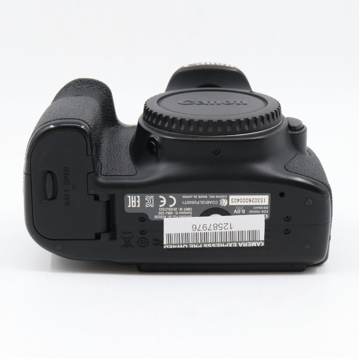 Canon EOS 70D body used