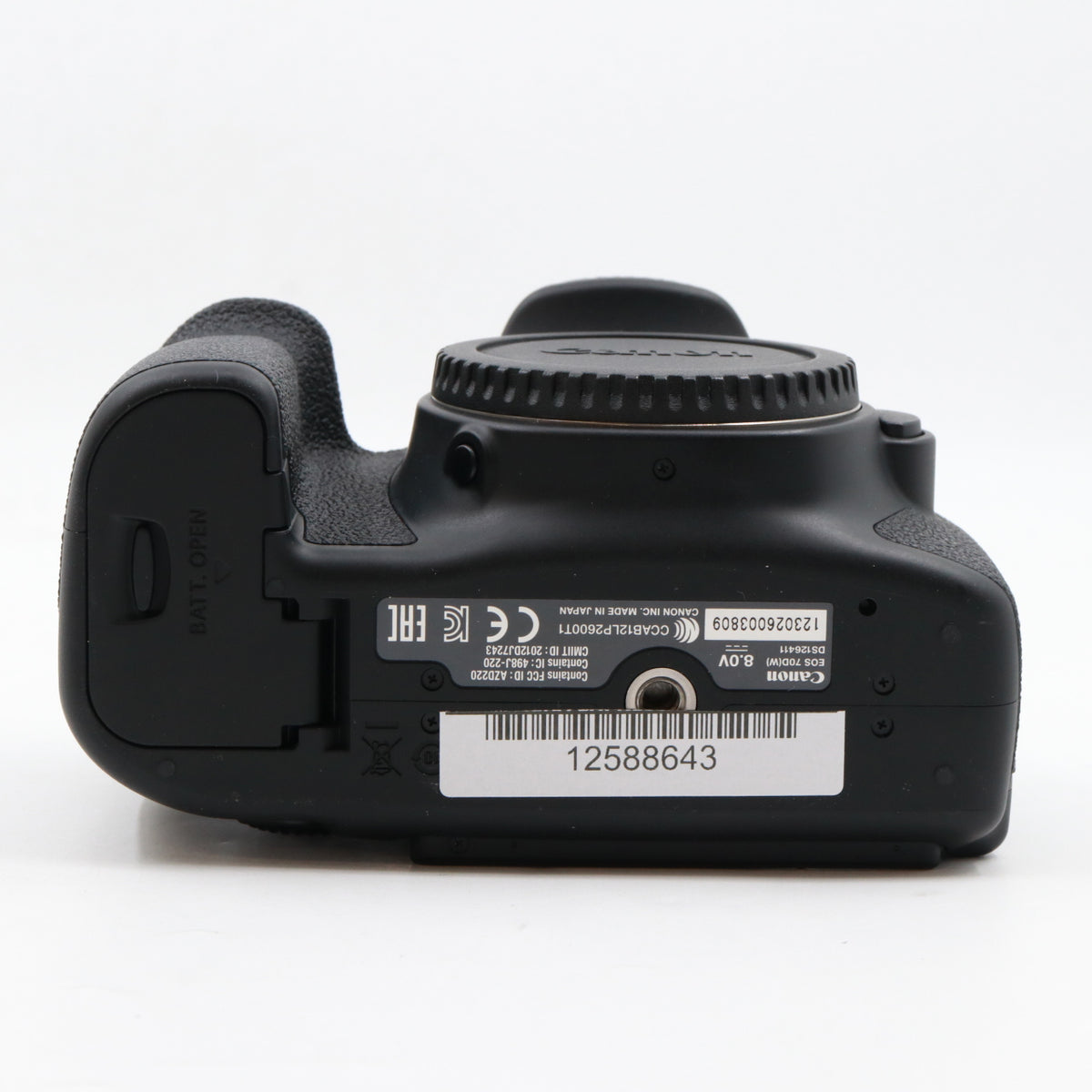 Canon EOS 70D body used