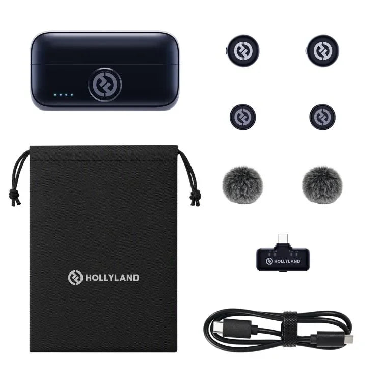 Hollyland LARK M3 Combo 2TX + 1RX USB-C, Gris Sidéral