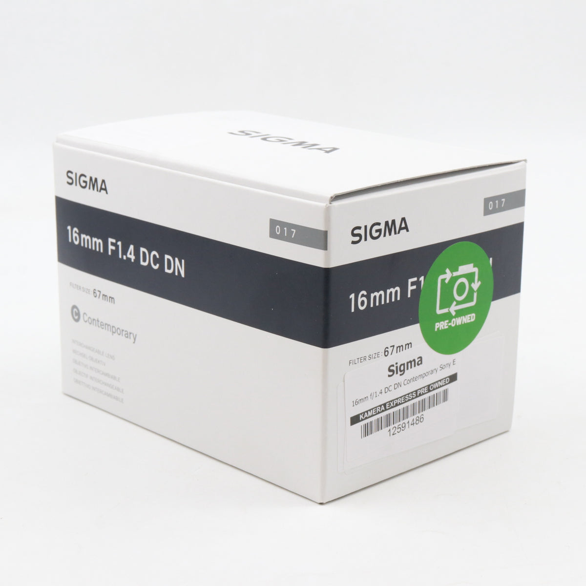 Sigma 16mm f/1.4 DC DN Contemporary Sony E occasion
